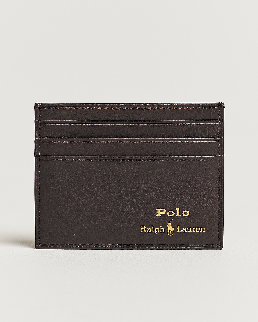 Uomini | Polo Ralph Lauren Smooth Leather Credit Card Case Brown | Polo Ralph Lauren | Smooth Leather Credit Card Case Brown