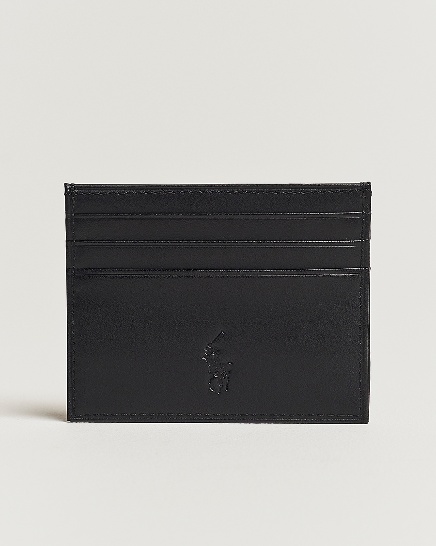 Uomini |  | Polo Ralph Lauren | Smooth Leather Credit Card Case Black