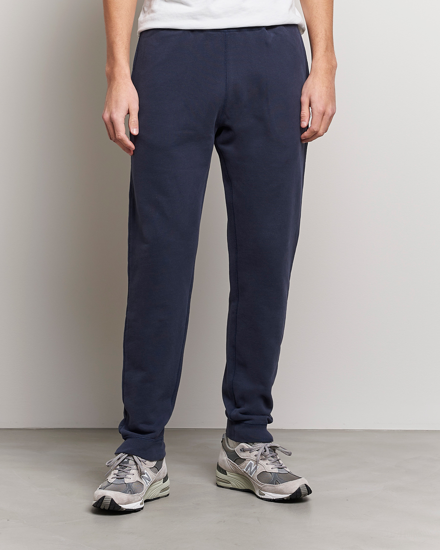 Uomini |  | Sunspel | Cotton Loopback Track Pants Navy