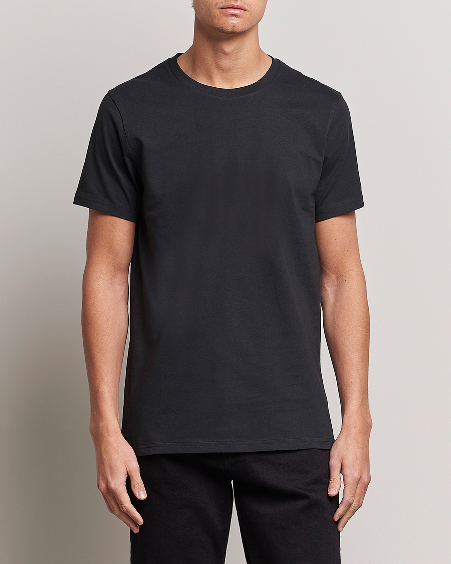 Uomini | Camicie a maniche corte | Bread & Boxers | Crew Neck Regular T-Shirt Black