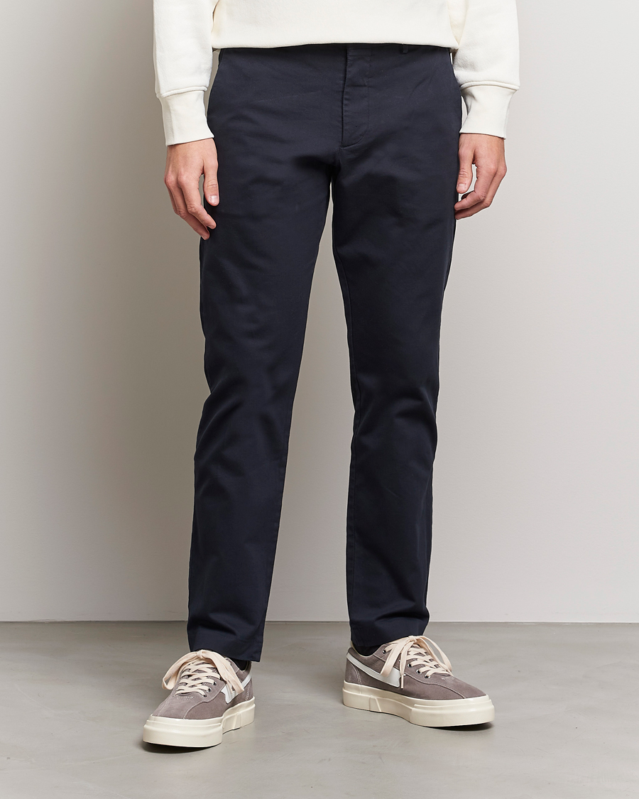 Uomini |  | NN07 | Theo Regular Fit Stretch Chinos Navy Blue