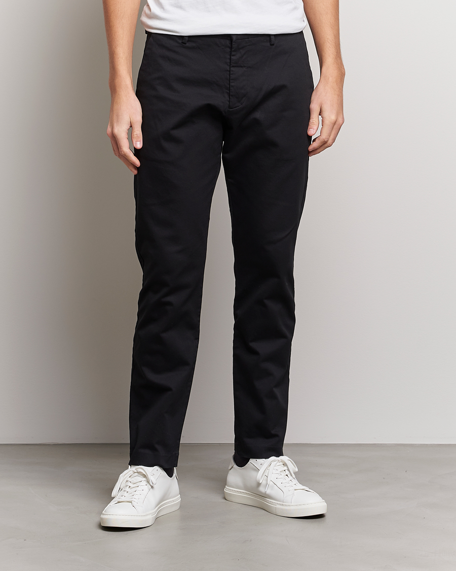 Uomini | Chinos | NN07 | Theo Regular Fit Stretch Chinos Black