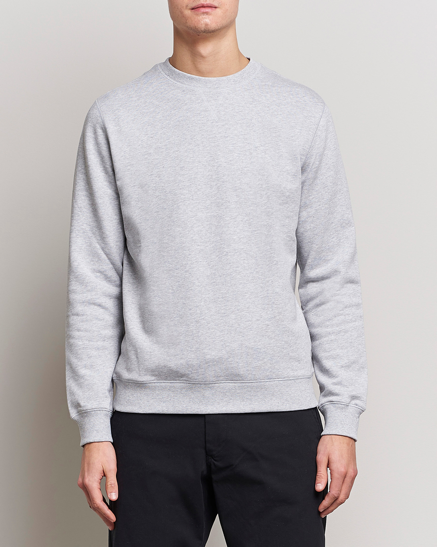 Uomini |  | Stenströms | Cotton Collage Crew Neck Grey Melange