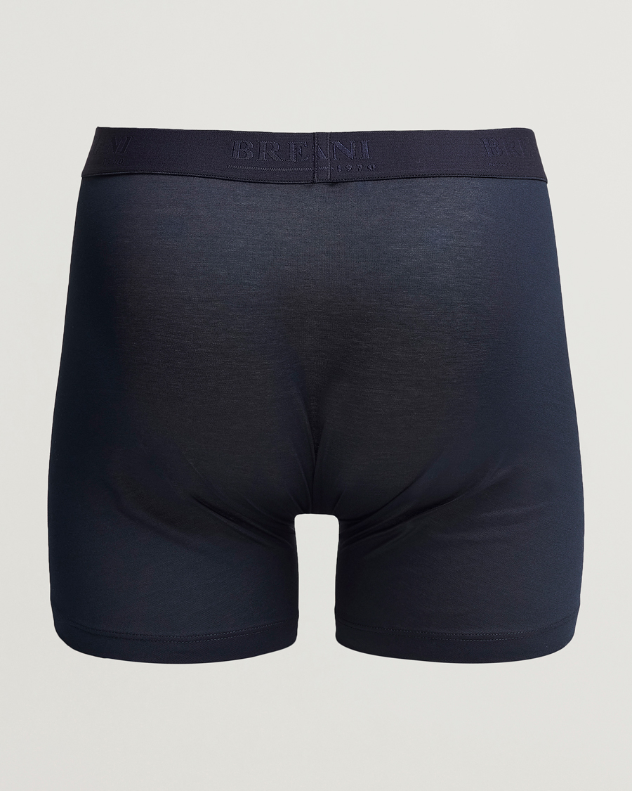 Uomini | Italian Department | Bresciani | Cotton Boxer Trunk Navy