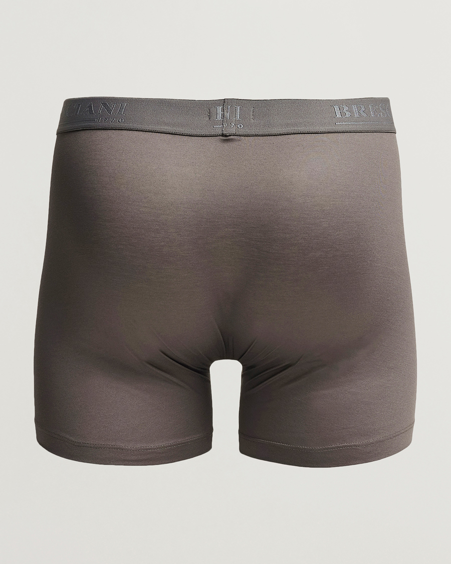 Uomini | Bauli | Bresciani | Cotton Boxer Trunk Grey