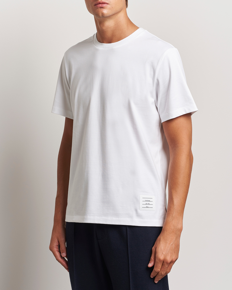 Uomini | Camicie a maniche corte | Thom Browne | Relaxed Fit Short Sleeve T-Shirt White