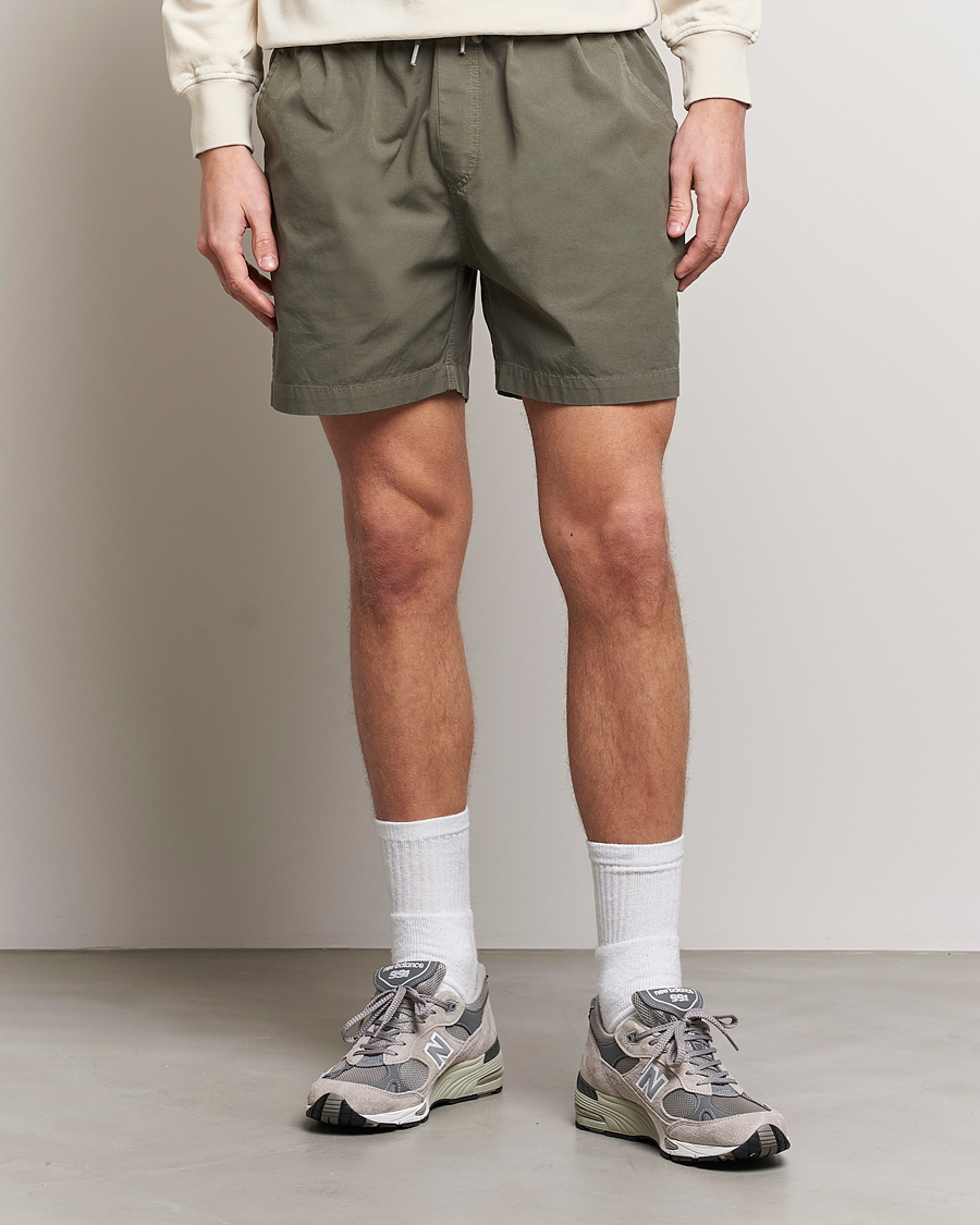 Uomini | Pantaloncini con coulisse | Colorful Standard | Classic Organic Twill Drawstring Shorts Dusty Olive