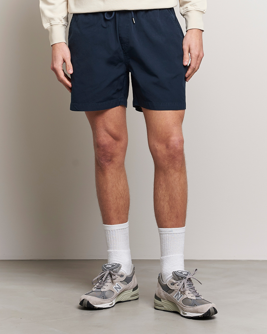 Uomini |  | Colorful Standard | Classic Organic Twill Drawstring Shorts Navy Blue