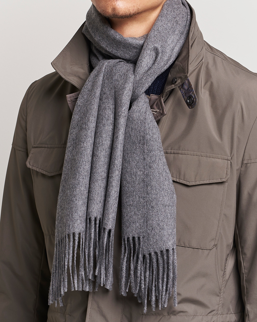 Uomini | Sciarpe | Piacenza Cashmere | Cashmere Scarf Grey Melange