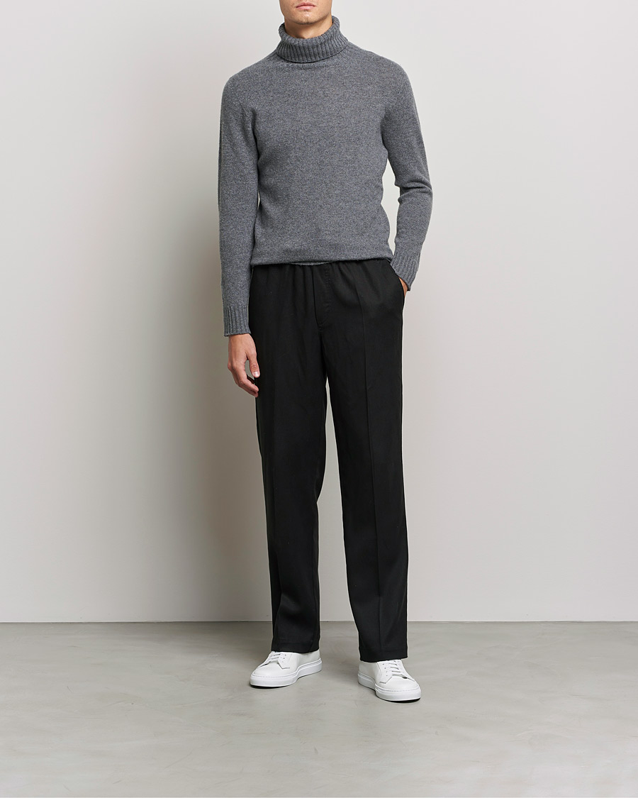 Uomini | Maglieria | Altea | Wool/Cashmere Turtleneck Sweater Heather Grey