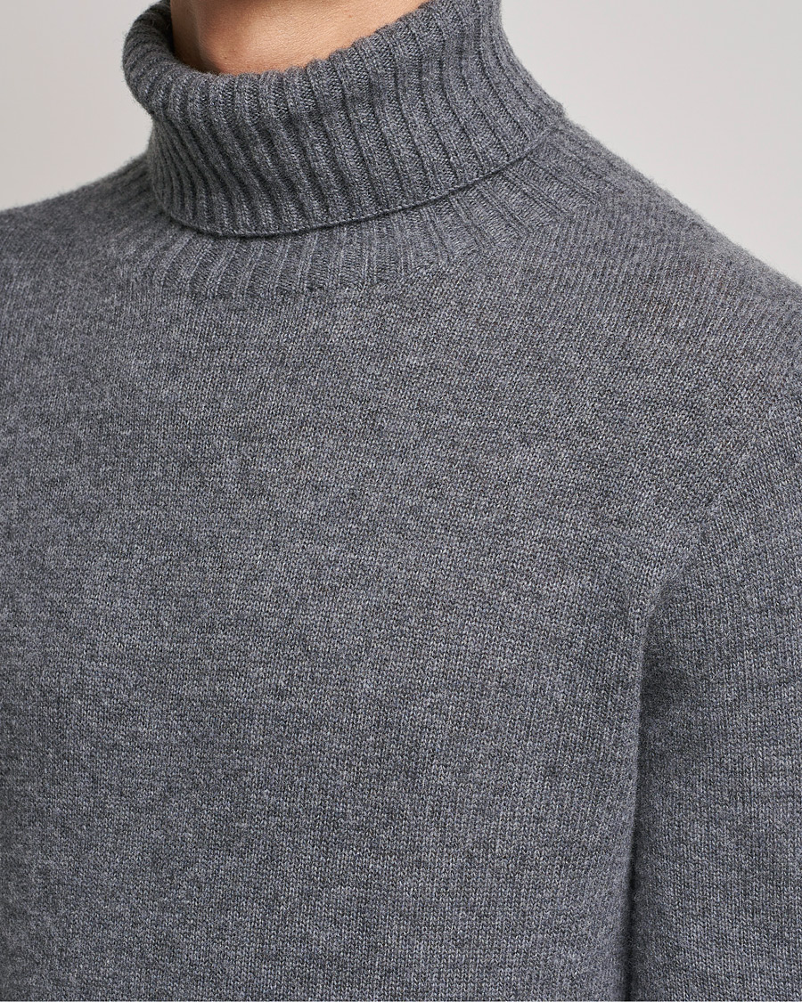 Uomini | Maglieria | Altea | Wool/Cashmere Turtleneck Sweater Heather Grey