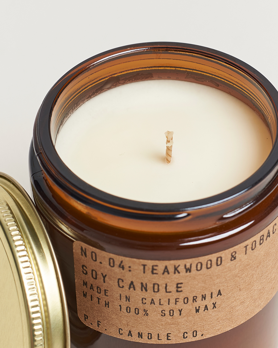 Uomini | Candele profumate | P.F. Candle Co. | Soy Candle No. 4 Teakwood & Tobacco 204g