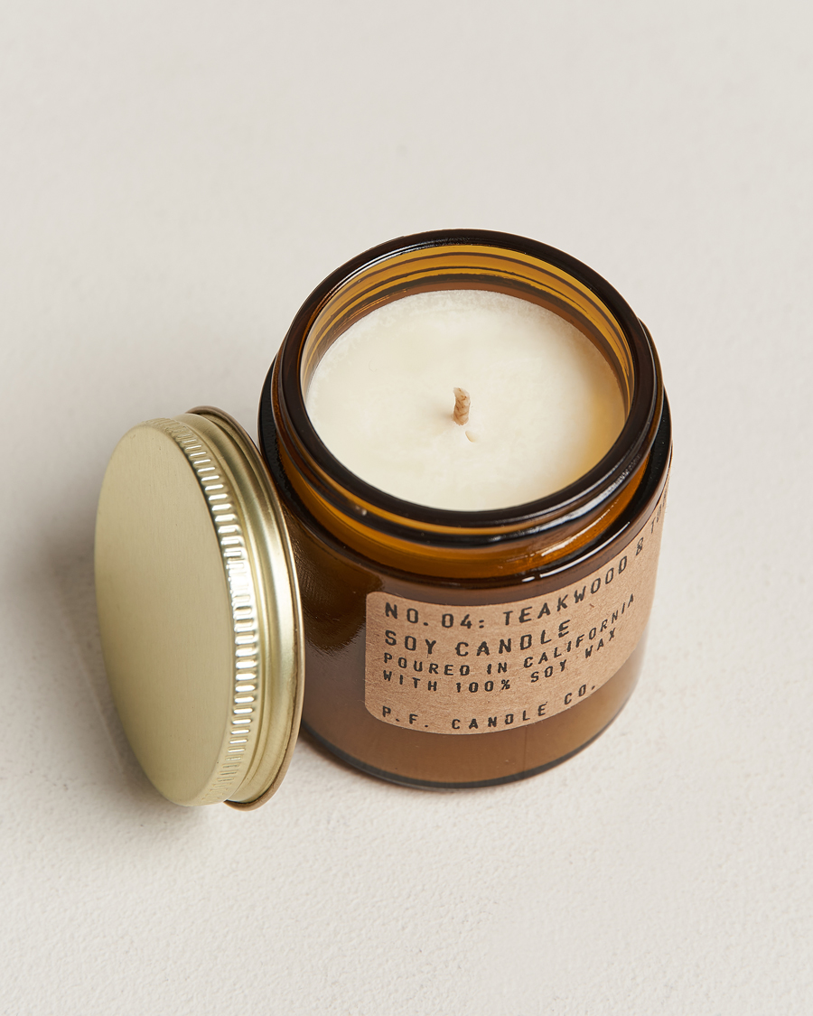 Uomini |  | P.F. Candle Co. | Soy Candle No. 4 Teakwood & Tobacco 99g