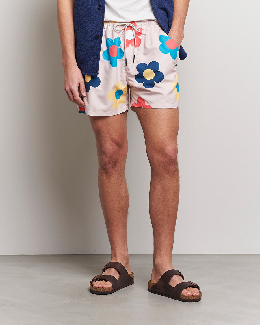 Uomini | Costumi da bagno con lacci | OAS | Printed Swimshorts Daisy