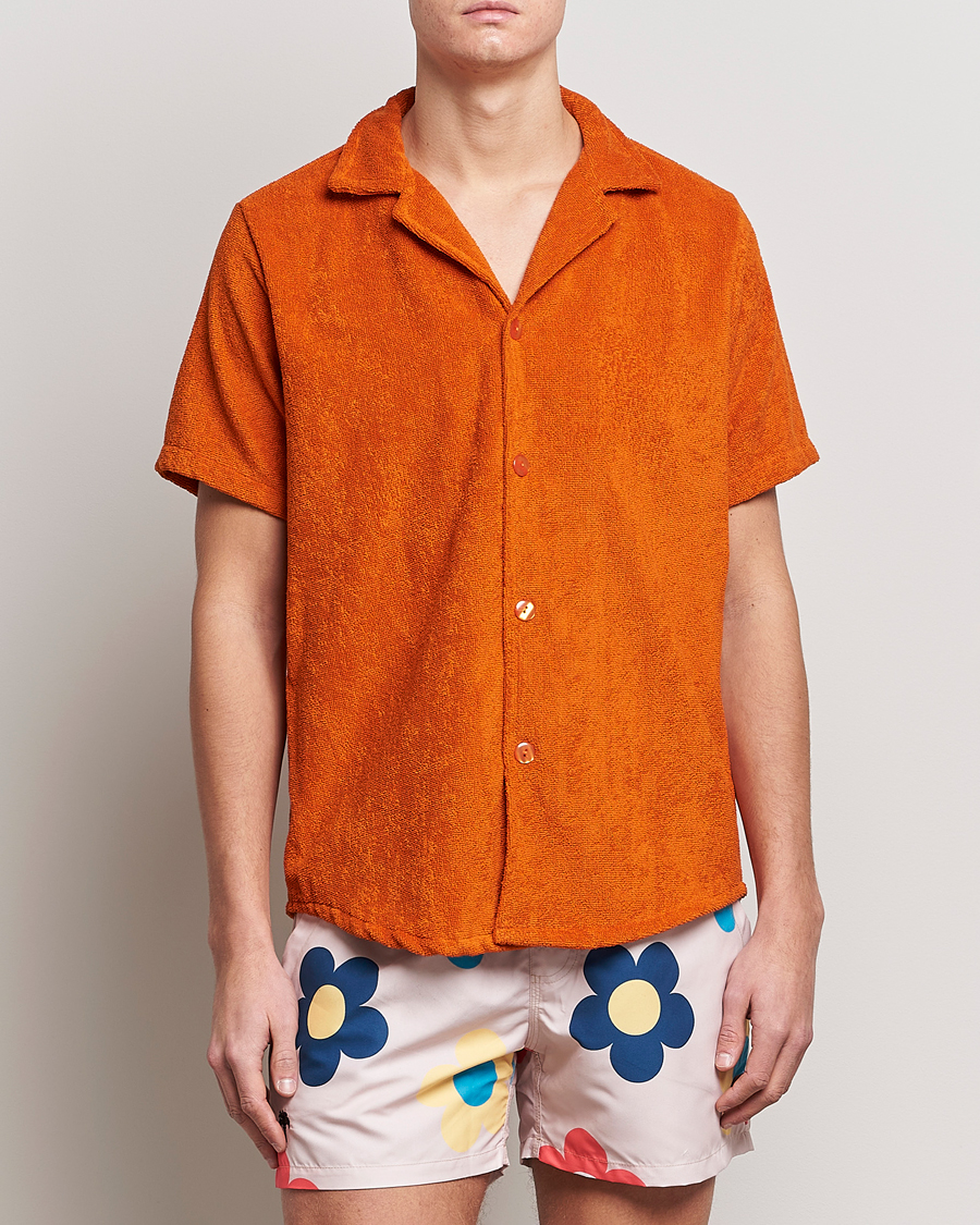 Uomini | OAS | OAS | Terry Cuba Short Sleeve Shirt Terracotta