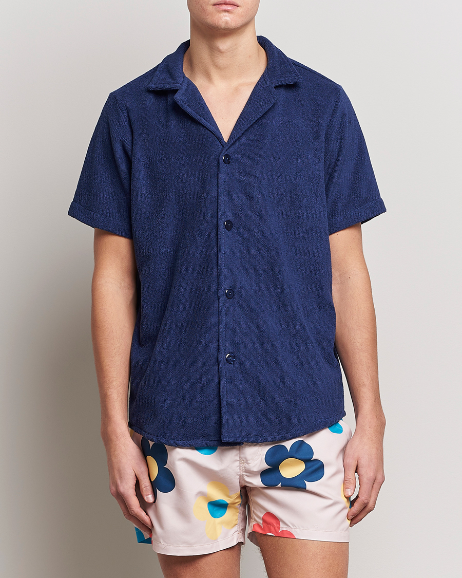 Uomini | Casual | OAS | Terry Cuba Short Sleeve Shirt Navy