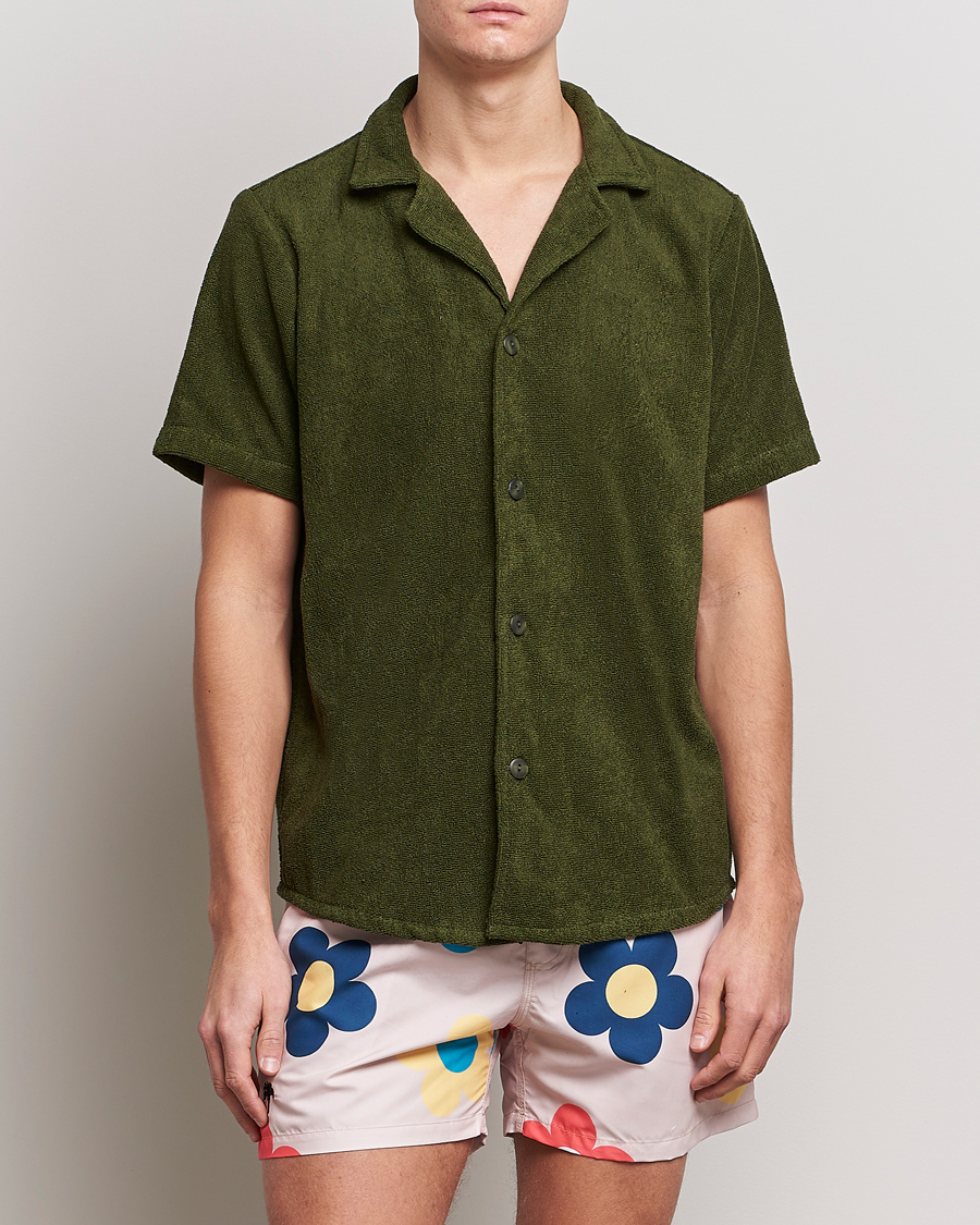 Uomini | Camicie a maniche corte | OAS | Terry Cuba Short Sleeve Shirt Army