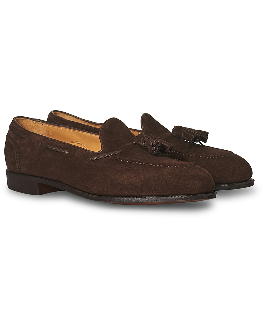 Uomini | Edward Green Belgravia Tassel Loafer Mink Suede | Edward Green | Belgravia Tassel Loafer Mink Suede