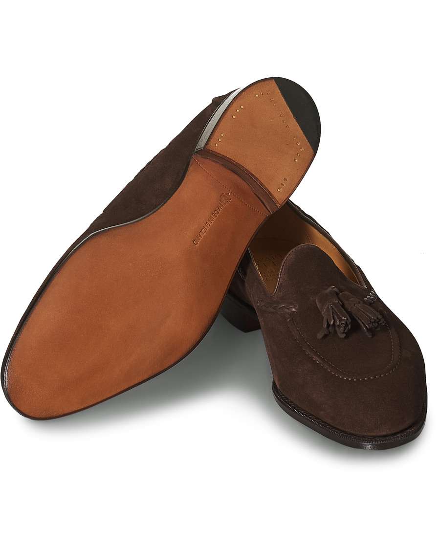 Uomini | Edward Green Belgravia Tassel Loafer Mink Suede | Edward Green | Belgravia Tassel Loafer Mink Suede