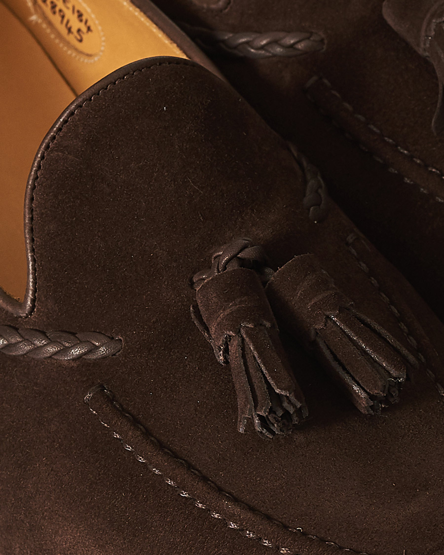 Uomini | Edward Green Belgravia Tassel Loafer Mink Suede | Edward Green | Belgravia Tassel Loafer Mink Suede