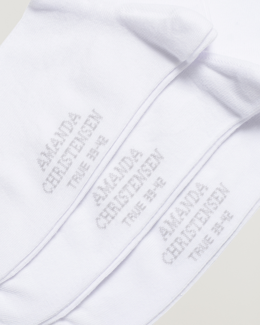 Uomini | Calzini per tutti i giorni | Amanda Christensen | 3-Pack True Cotton Socks White