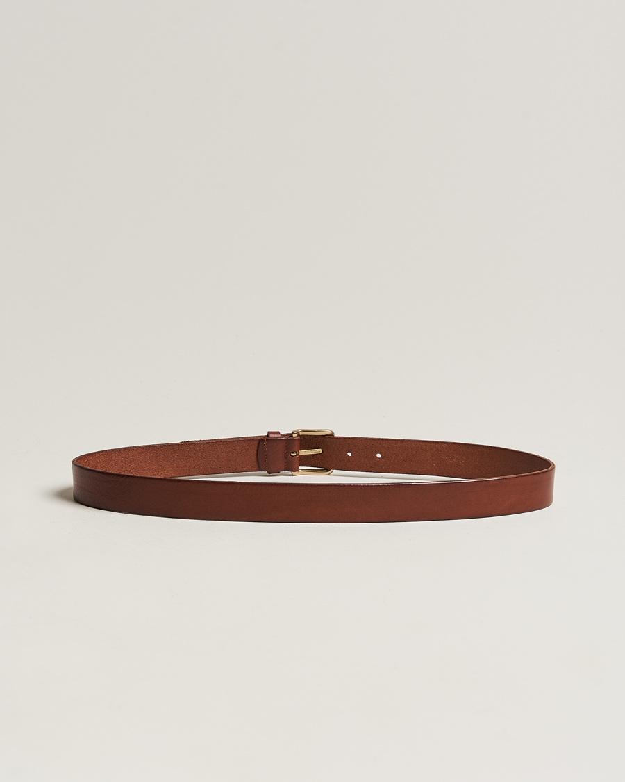 Uomini | Abito da sposa | Anderson\'s | Leather Belt 3 cm Cognac