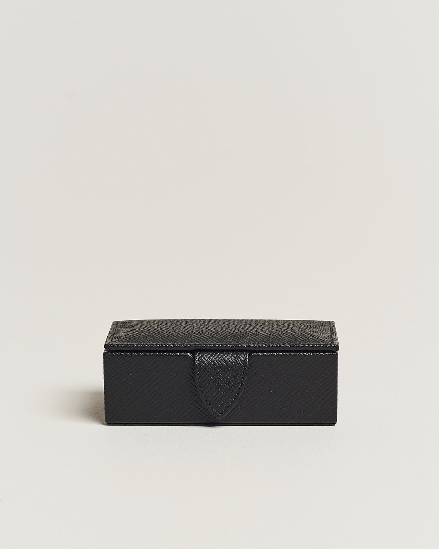 Uomini | Smythson | Smythson | Panama Mini Cufflink Box Black