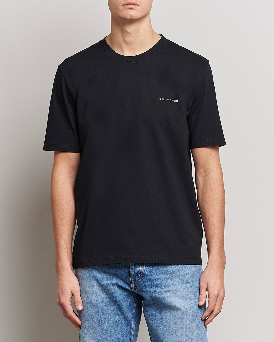 Uomini | Magliette nere | Tiger of Sweden | Pro Cotton Logo Tee Black