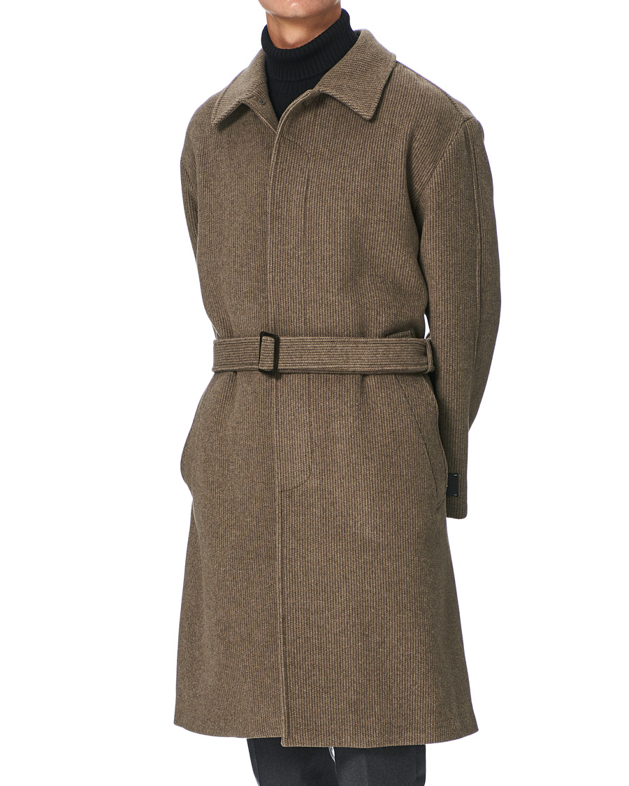 Uomini | Giacche | Z Zegna | Belted Wool Coat Brown