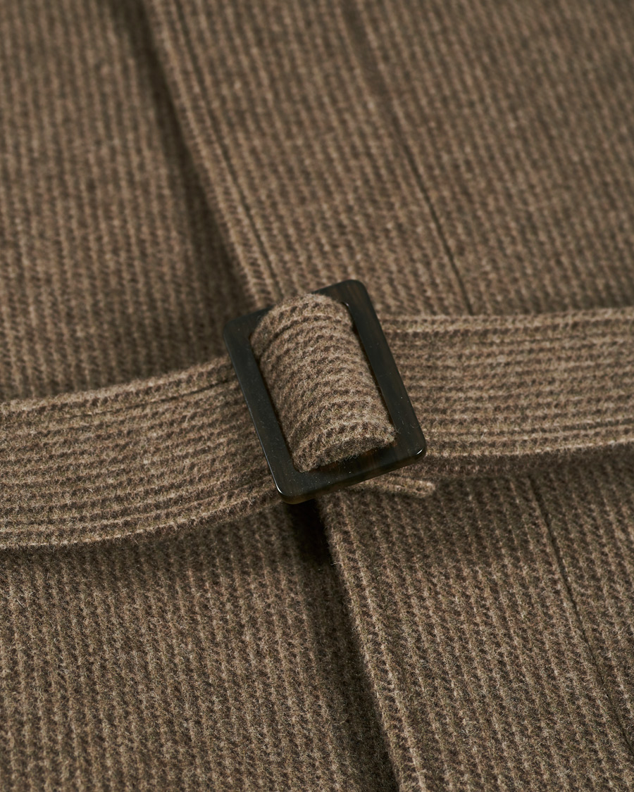 Uomini | Giacche | Z Zegna | Belted Wool Coat Brown