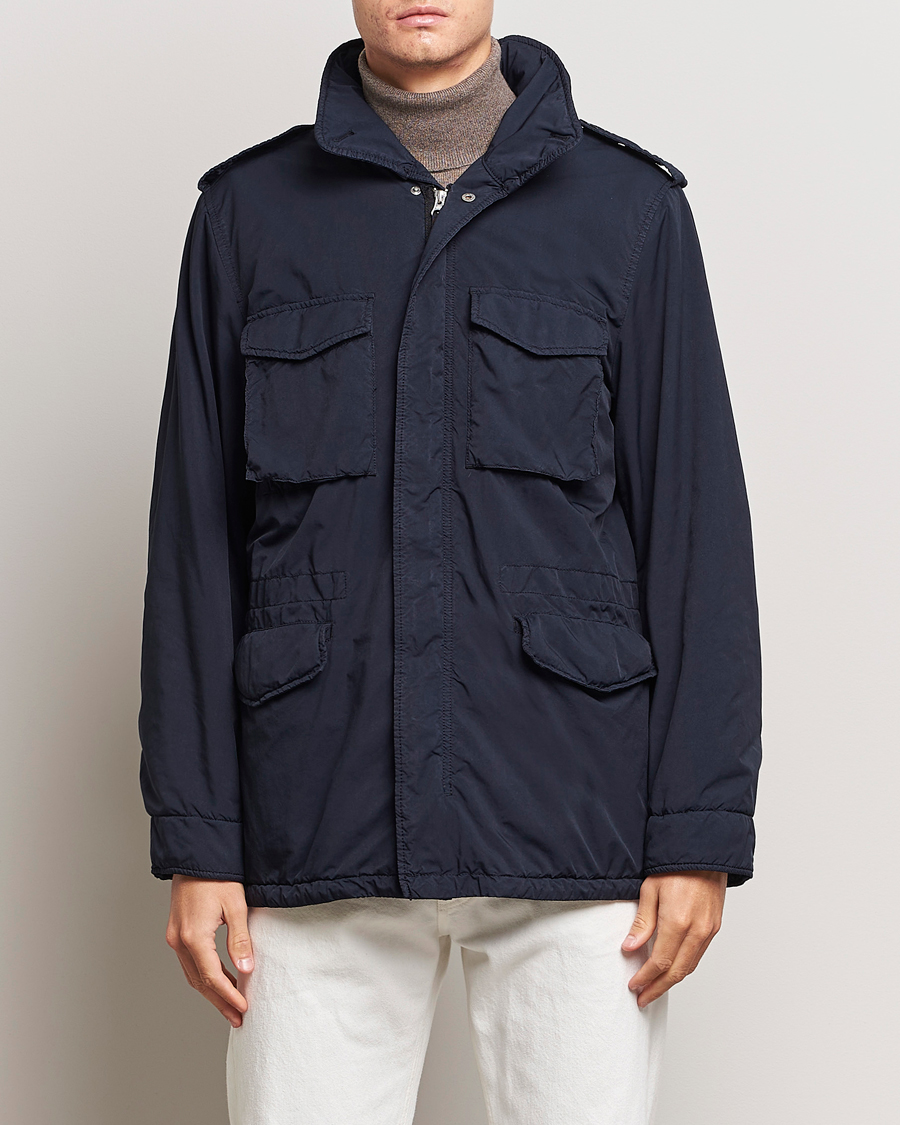 Uomini |  | Aspesi | Garment Dyed Field Jacket Navy