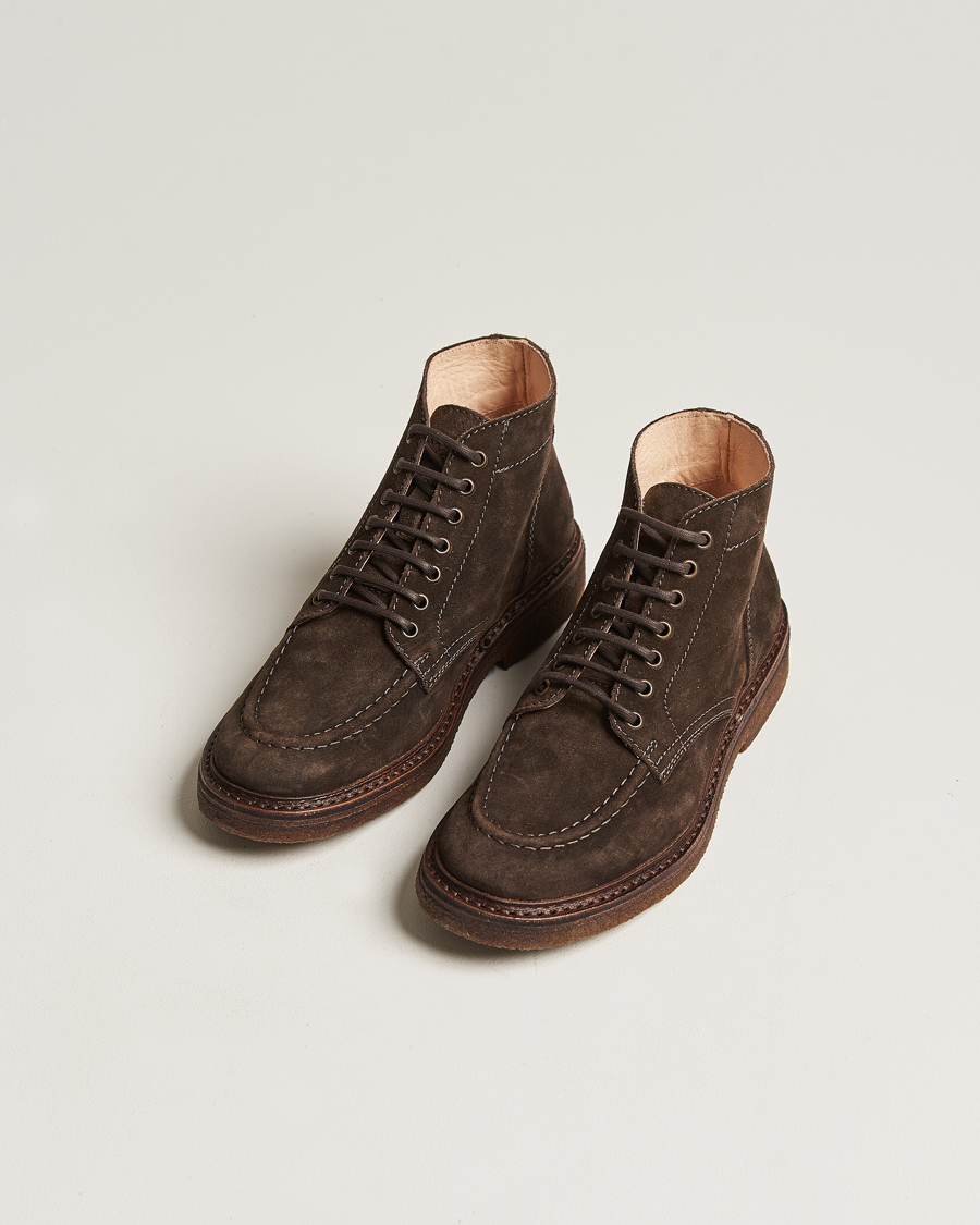 Uomini | Italian Department | Astorflex | Nuvoflex Lace Up Boot Dark Brown Suede