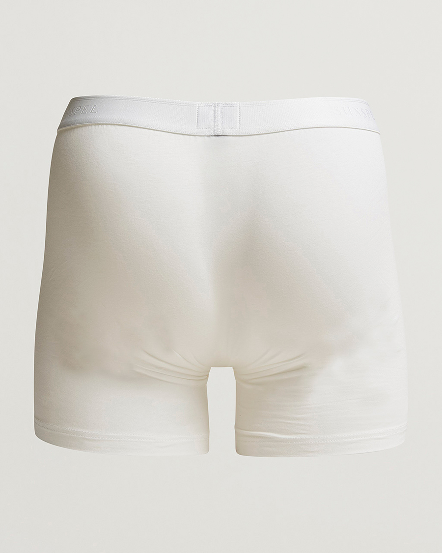 Uomini | Reparti | Sunspel | Long Leg Cotton Stretch Trunk White