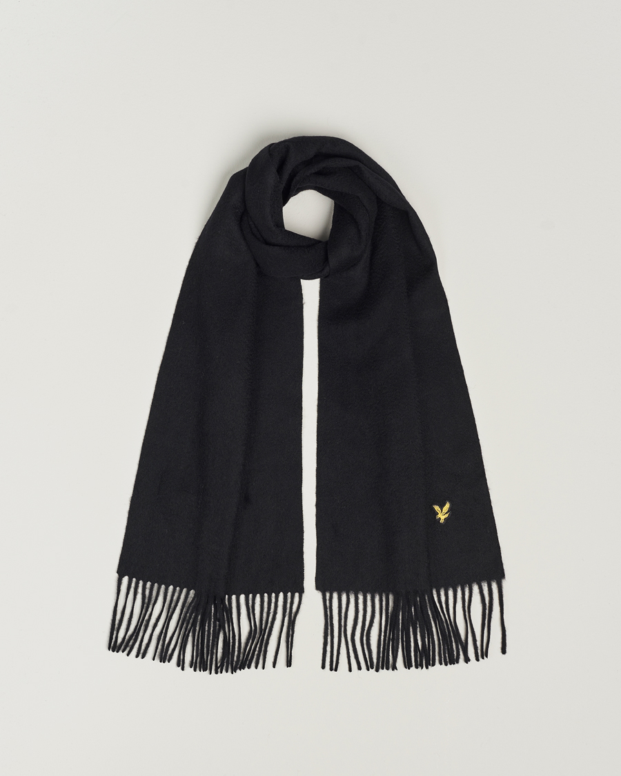 Uomini | Lyle & Scott Lambswool Scarf True Black | Lyle & Scott | Lambswool Scarf True Black