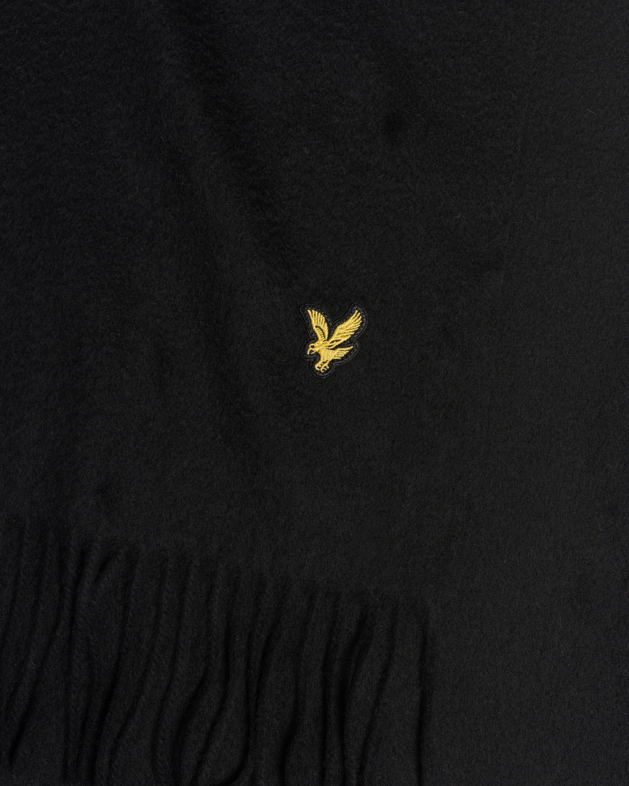 Uomini | Lyle & Scott Lambswool Scarf True Black | Lyle & Scott | Lambswool Scarf True Black