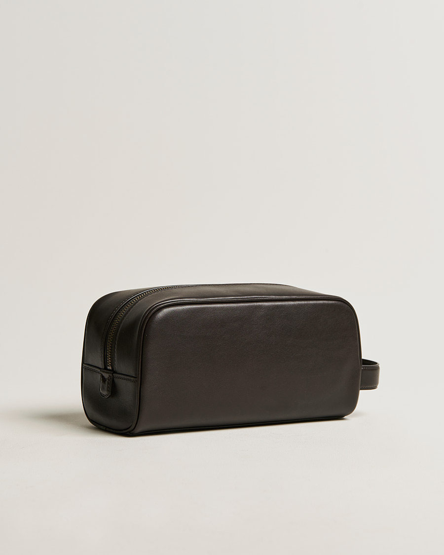 Uomini | Borse per il bucato | Polo Ralph Lauren | Leather Washbag Brown