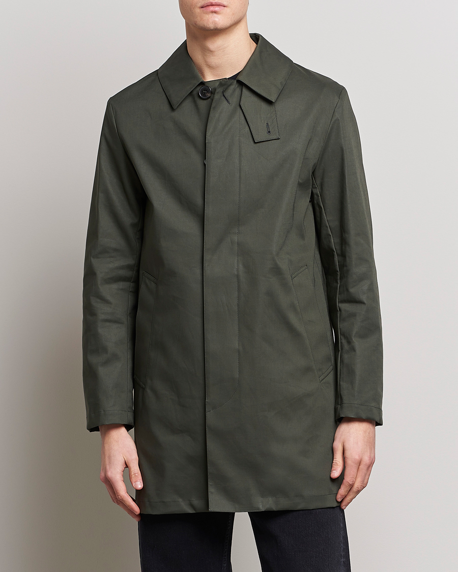 Uomini | Incontra la pioggia con stile | Mackintosh | Cambridge Car Coat Bottle Green