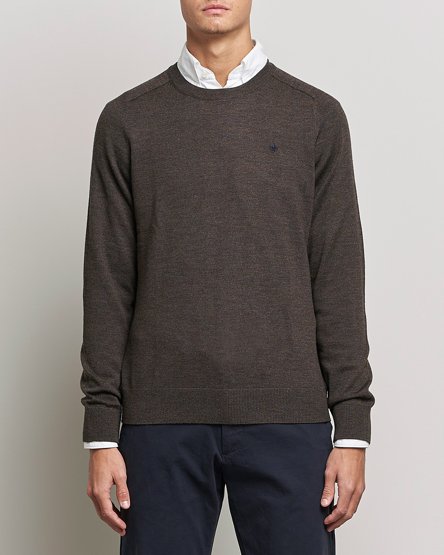 Uomini |  | Morris | Merino O-neck Brown Melange