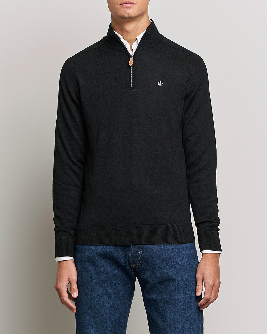 Uomini | Half-zip | Morris | John Merino Half Zip Black