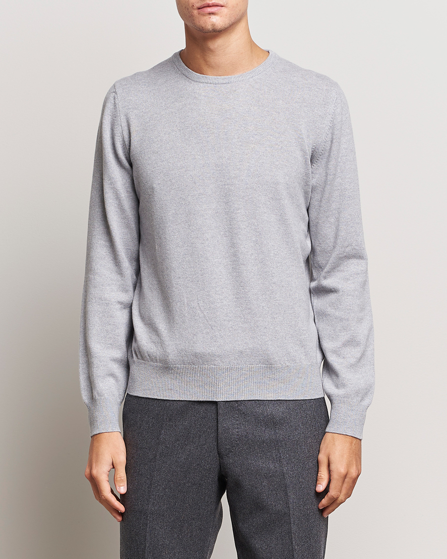 Uomini |  | Gran Sasso | Wool/Cashmere Crew Neck Light Grey 