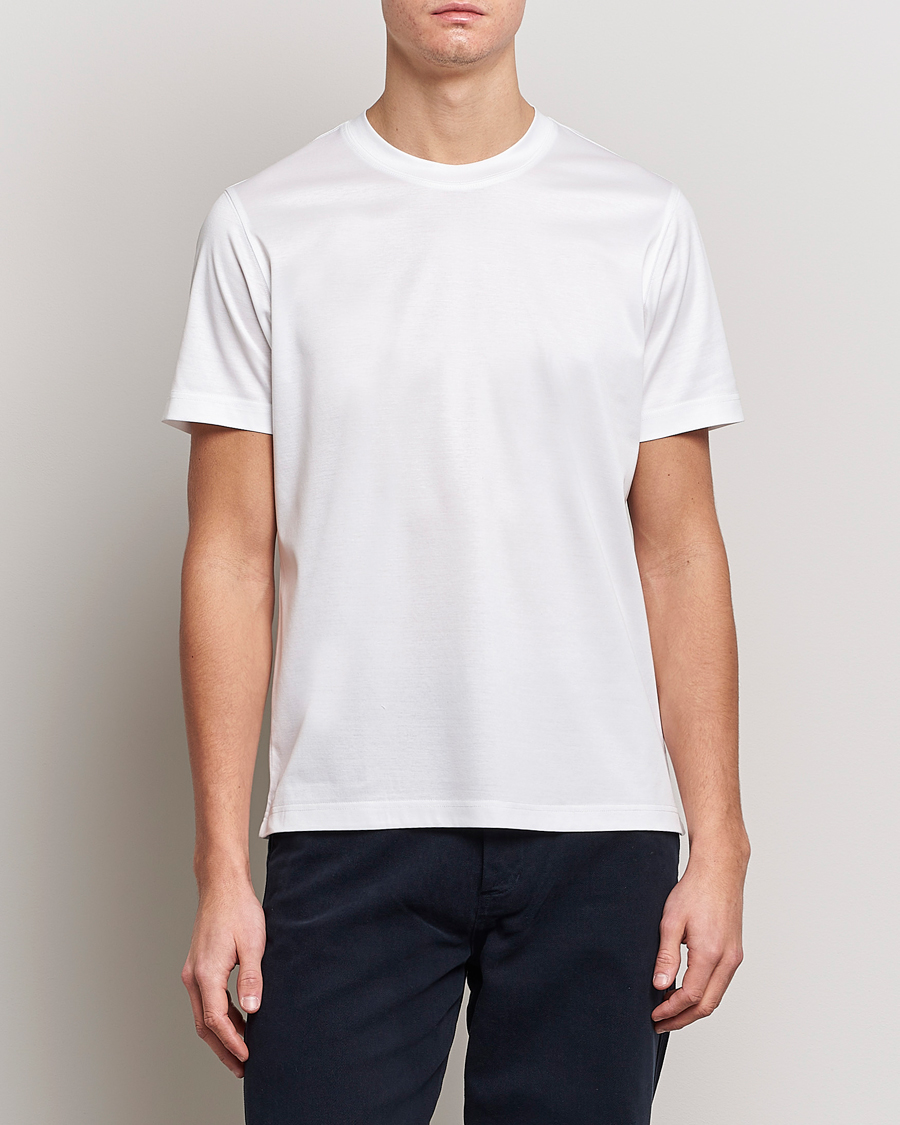 Uomini | T-shirt | Eton | Filo Di Scozia Cotton T-Shirt White