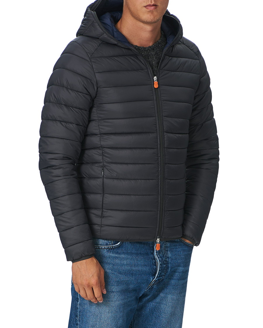 Uomini | Abbigliamento | Save The Duck | Donald Lightweight Padded Hooded Jacket Anthracite