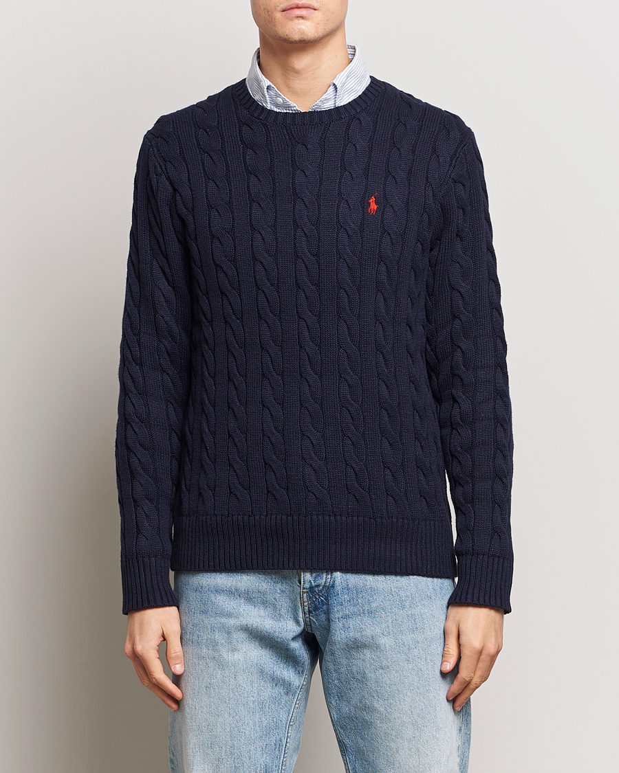 Uomini |  | Polo Ralph Lauren | Cotton Cable Pullover Hunter Navy