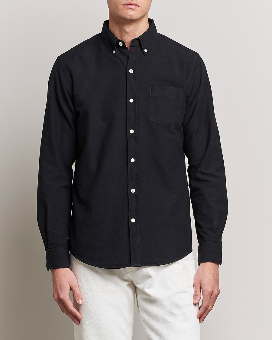 Uomini | Camicie oxford | Colorful Standard | Classic Organic Oxford Button Down Shirt Deep Black