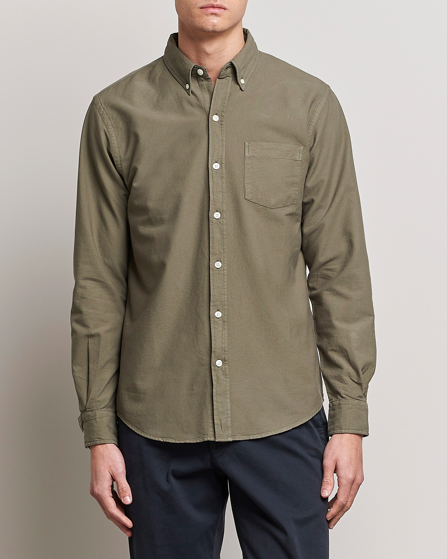 Uomini | Colorful Standard | Colorful Standard | Classic Organic Oxford Button Down Shirt Dusty Olive