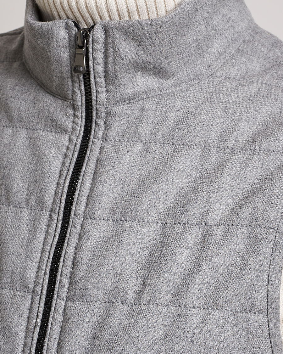 Uomini | Giacche | Oscar Jacobson | Liner EVO Flannel Waistcoat Light Grey