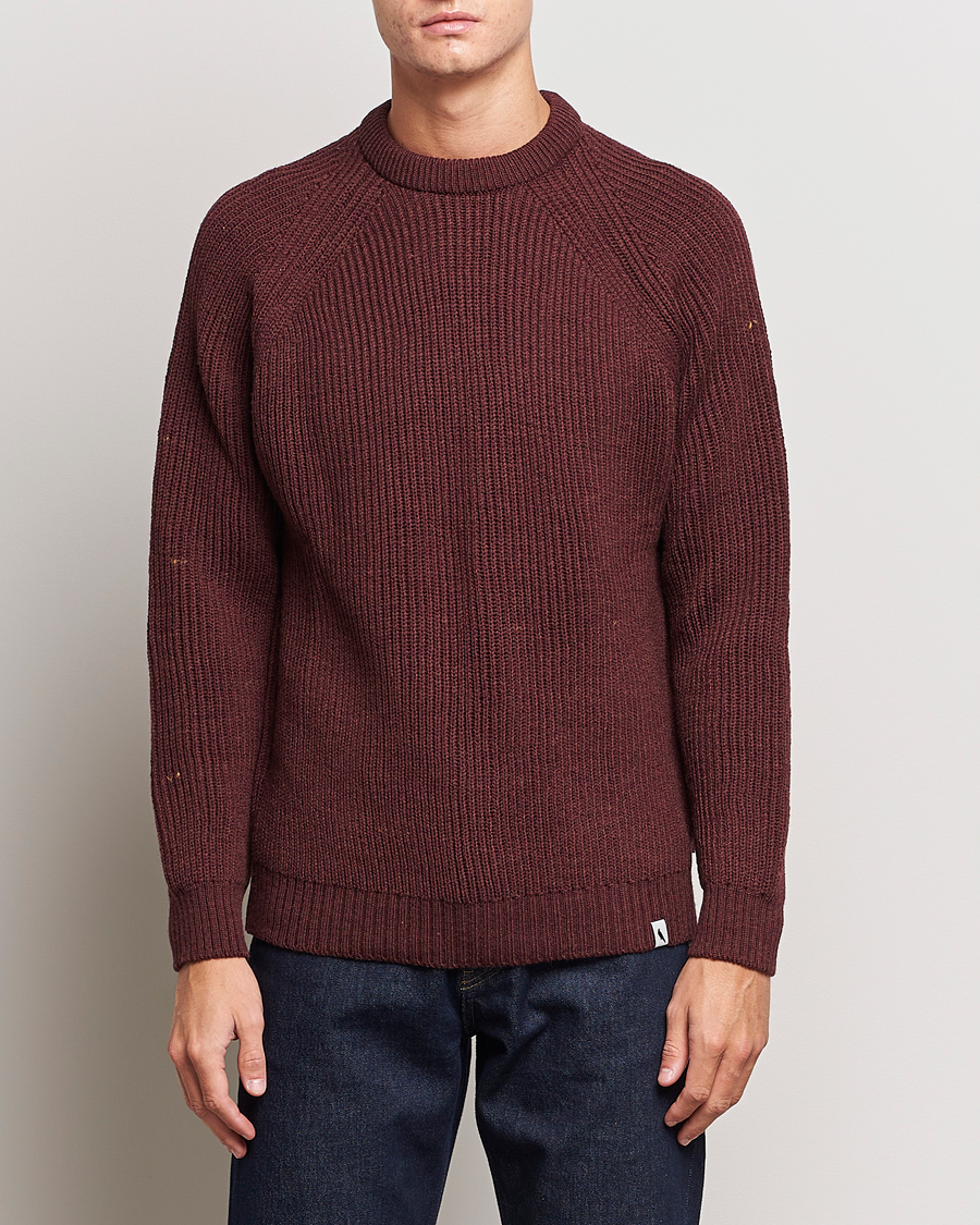 Uomini | Peregrine | Peregrine | Ford Knitted Wool Jumper Shiraz