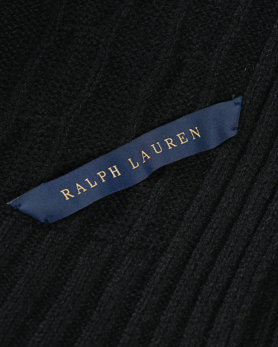 Uomini |  | Ralph Lauren Home | Cable Knitted Cashmere Throw Midnight Black