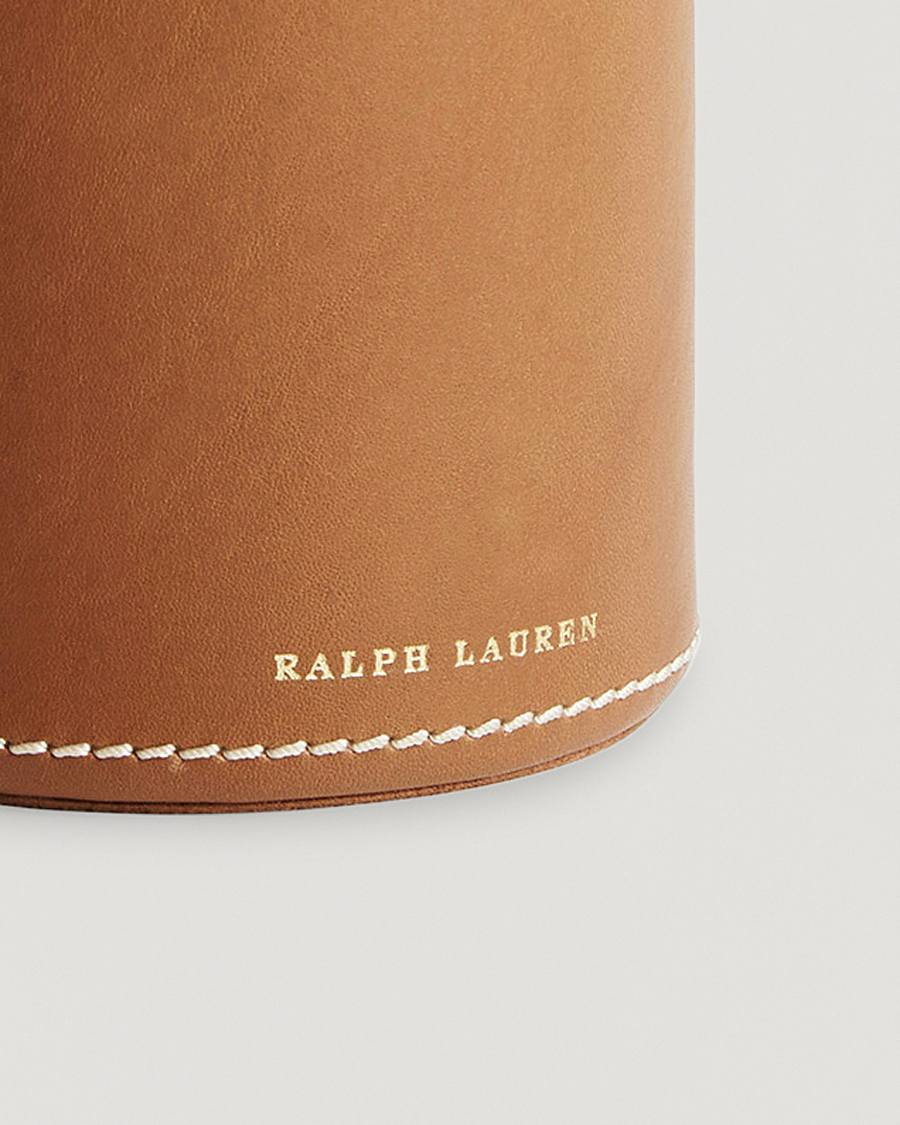 Uomini |  | Ralph Lauren Home | Brennan Leather Pencil Cup Saddle Brown