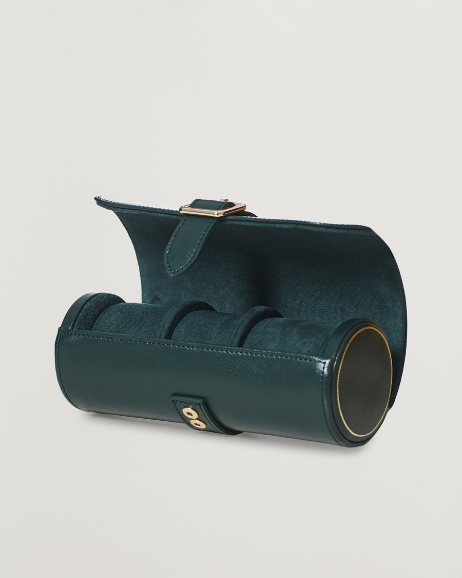 Uomini | Scatole per orologi | WOLF | British Racing Green Triple Watch Roll